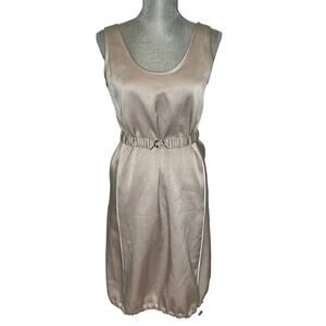 Babaton 1-01 Sleeveless Satin Dress with Belt Size: XSmall